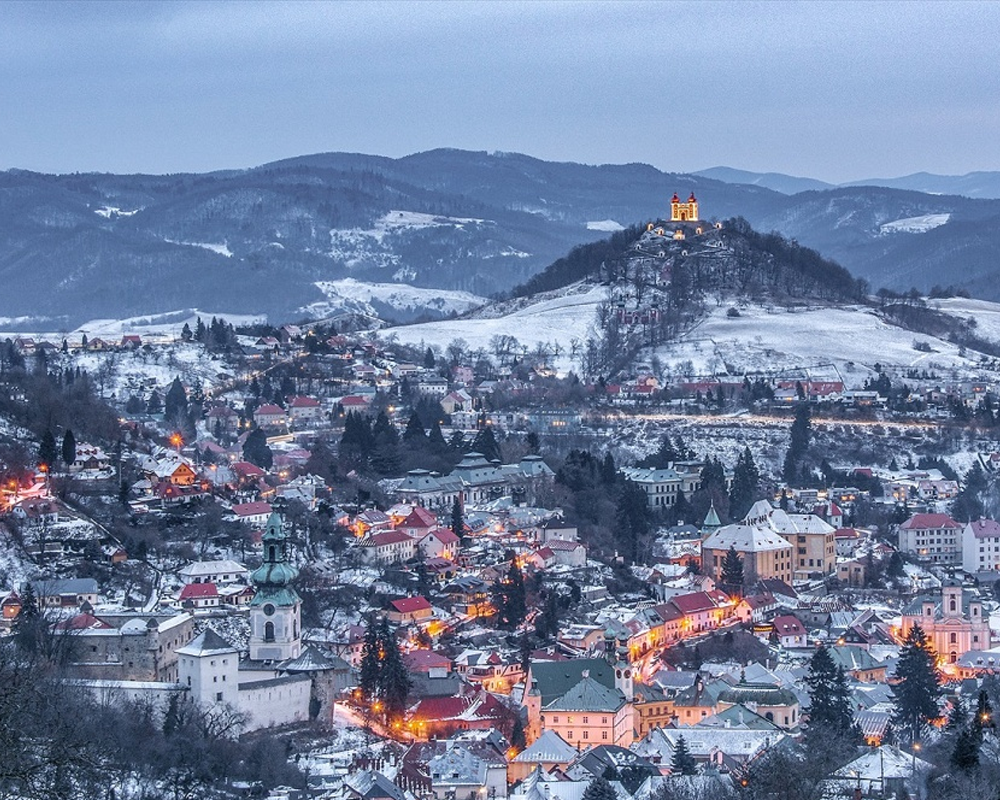 Banská Štiavnica v zime – pokojná atmosféra bez davov