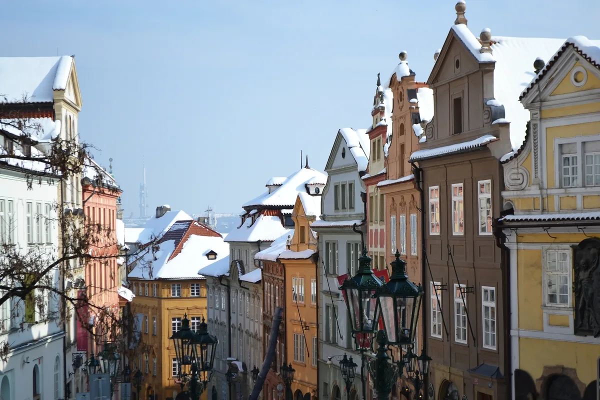Vianoce Banská Štiavnica zimné staré mesto sneh